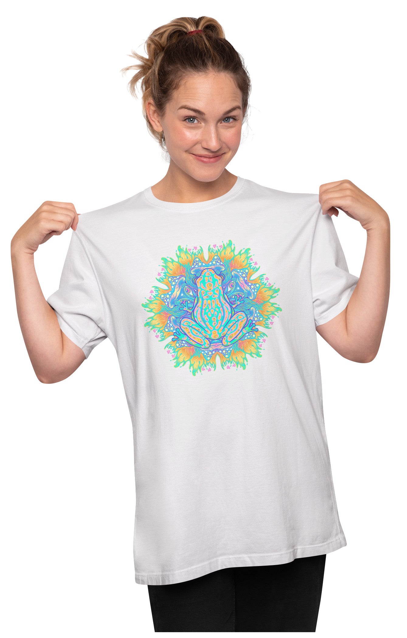 Psychedelic Frog Art Oversized Unisex T-shirt