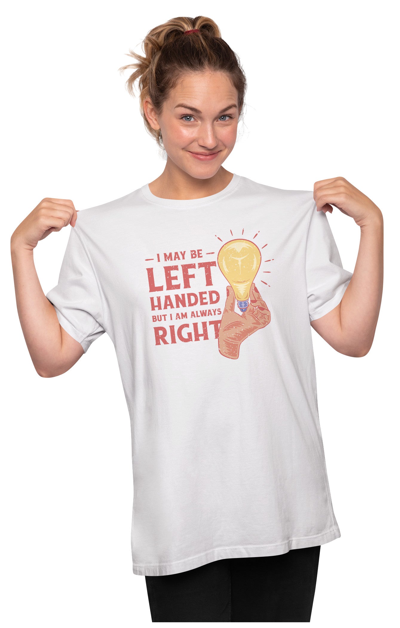 Left Handed Funny Quote Oversized Unisex T-shirt