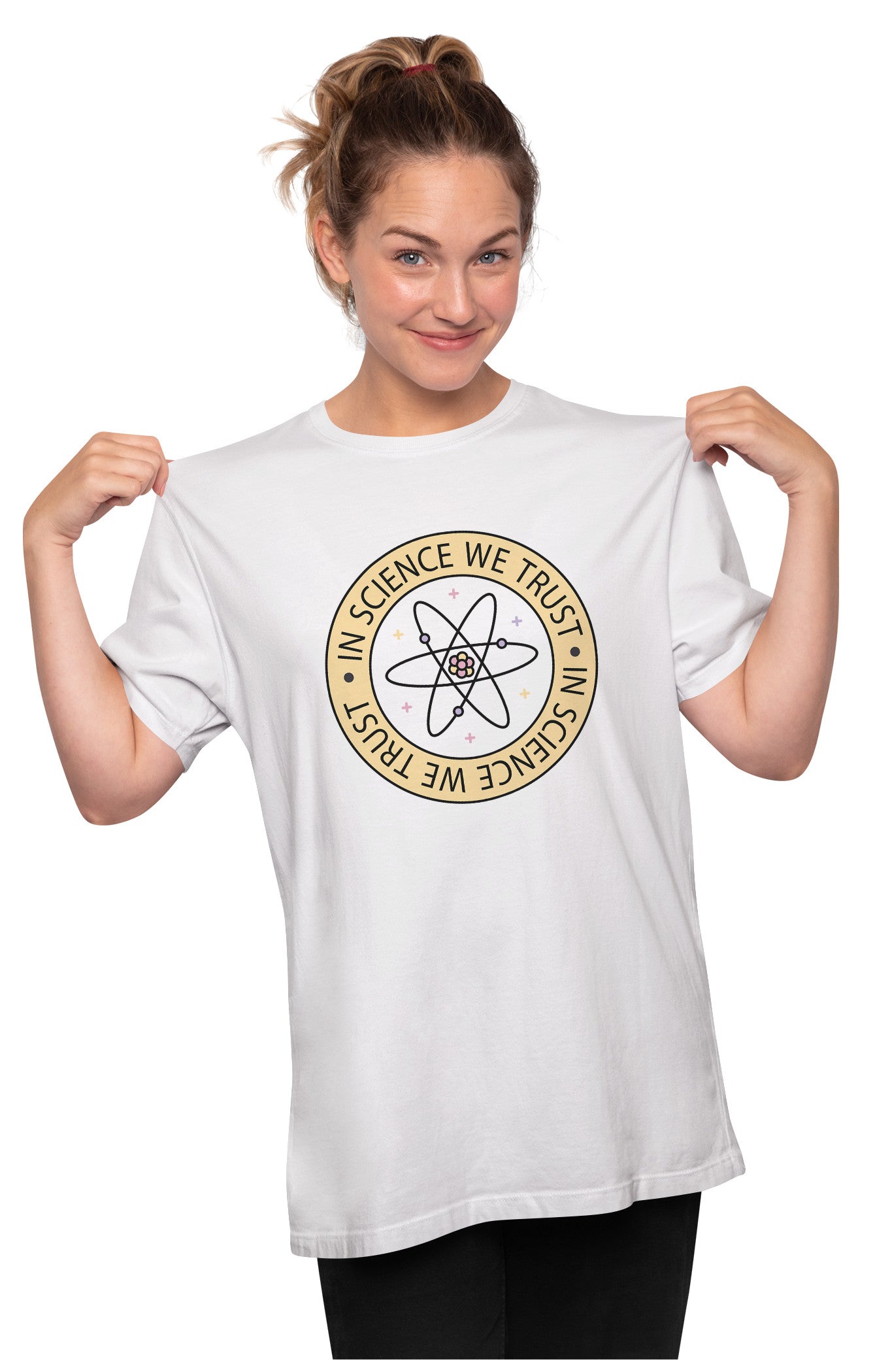 In Science We Trust - Quote Oversized Unisex T-shirt