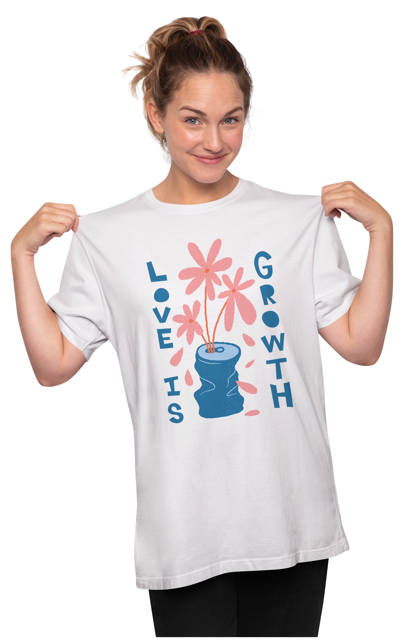 Love Is Growth - Blooming Flowers Oversized Unisex T-shirt