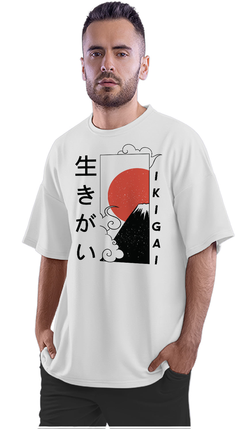 Ikigai Japanese Quote Oversized Unisex T-shirt