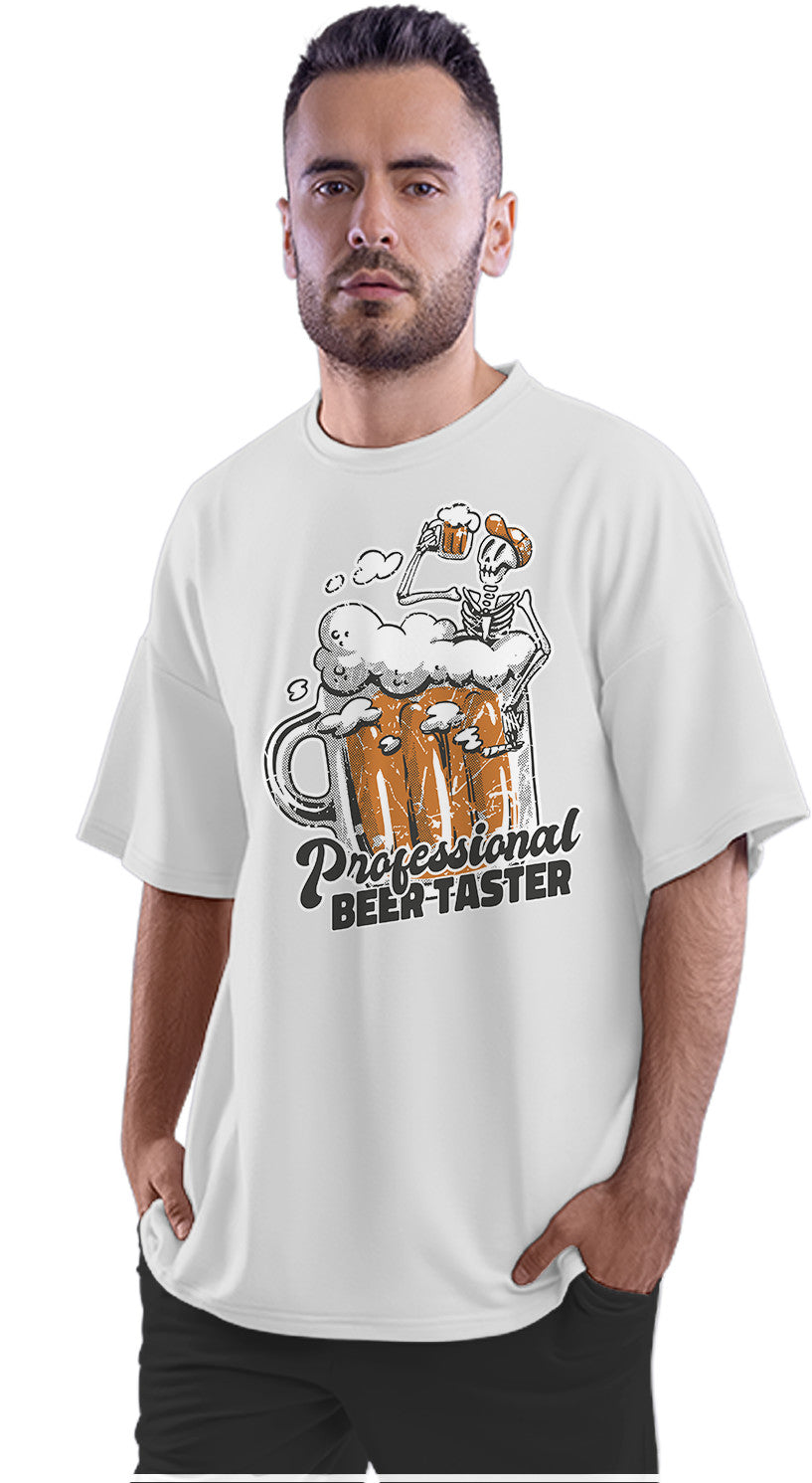 Professional Beer Tester - Skeleton Oversized Unisex T-shirt