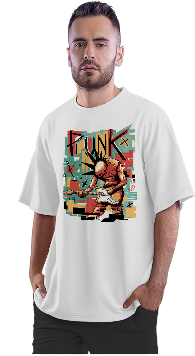 Punk Musician Abstract Art Oversized Unisex T-shirt
