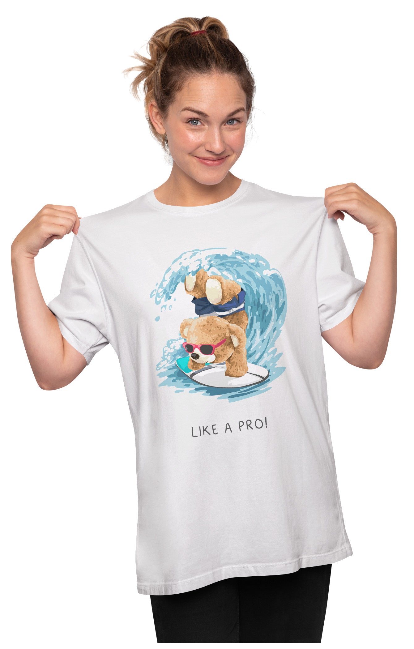 Teddy Bear Surfer Oversized Unisex T-shirt