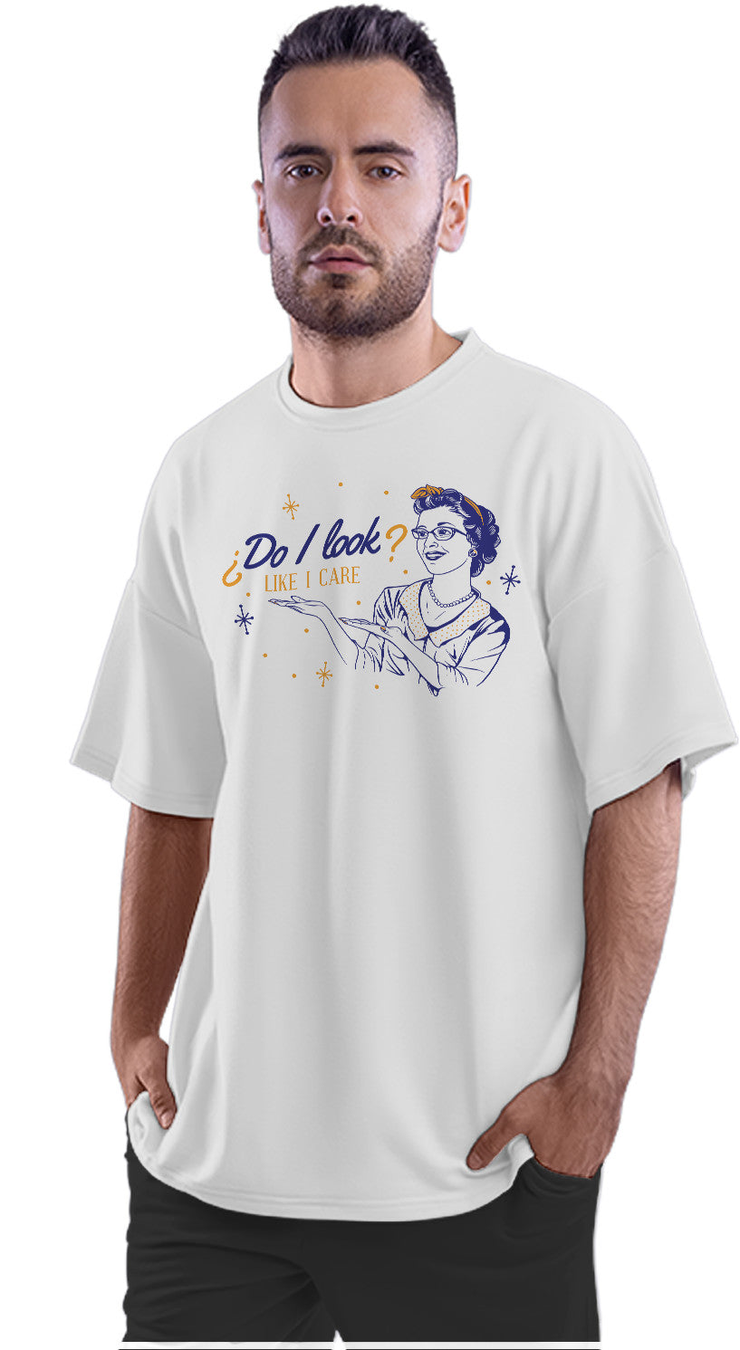 Do I Look Like I Care - Vintage Oversized Unisex T-shirt