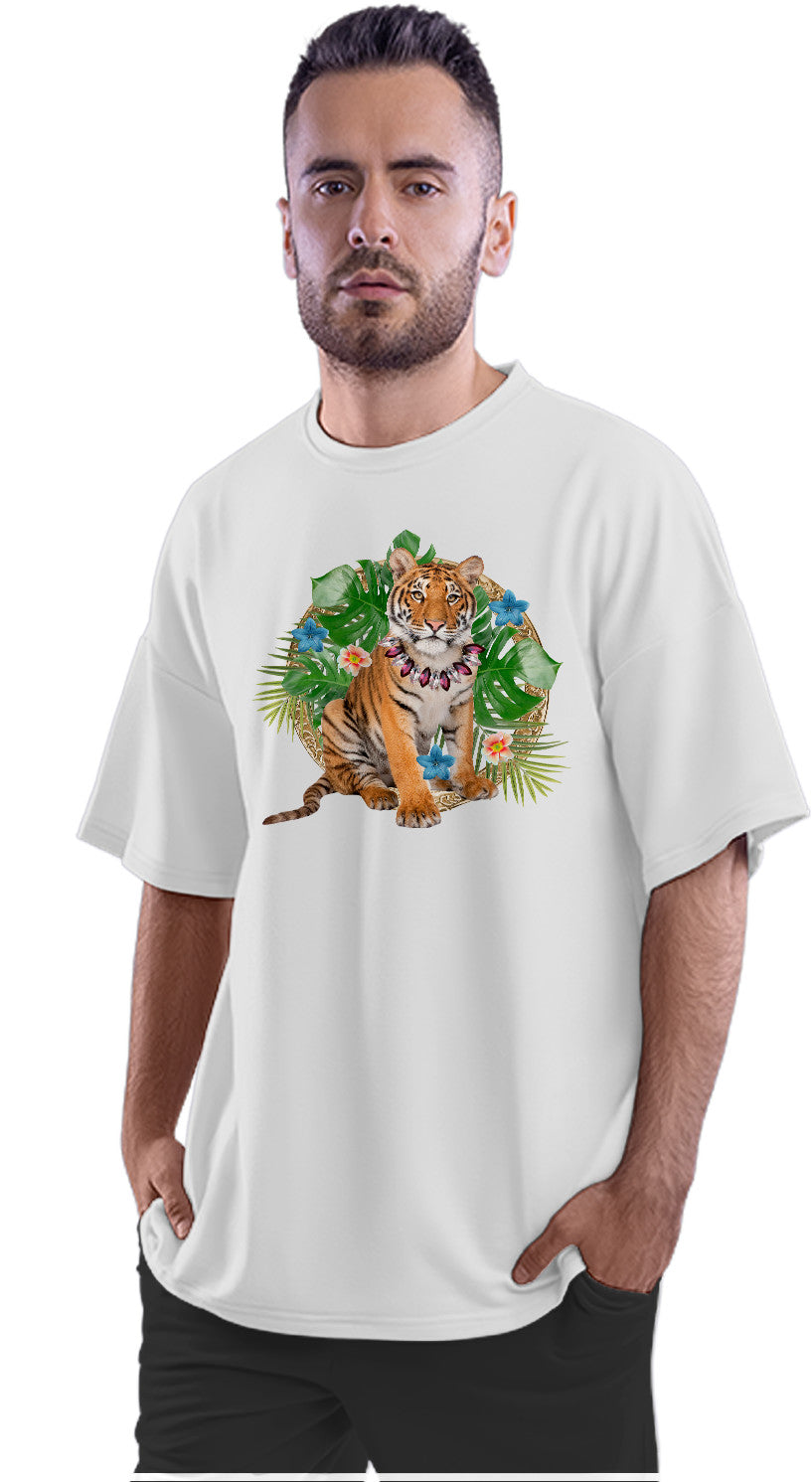 Tropical Tiger Oversized Unisex T-shirt