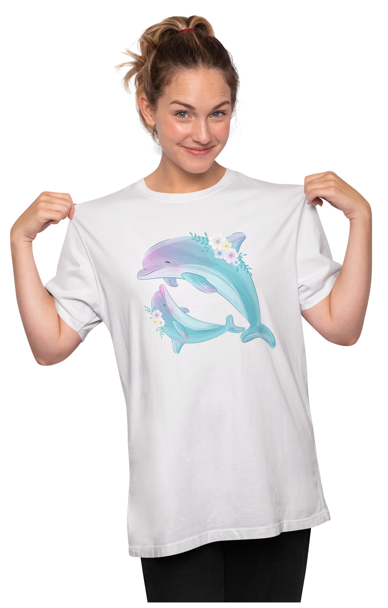 Mom & Kid Dolphin Oversized Unisex T-shirt