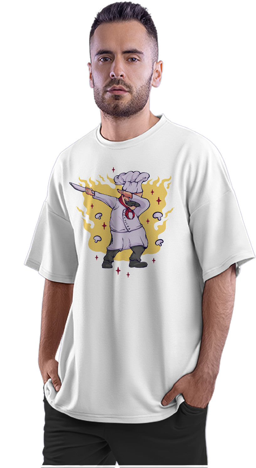 Dabbing Chef Oversized Unisex T-shirts