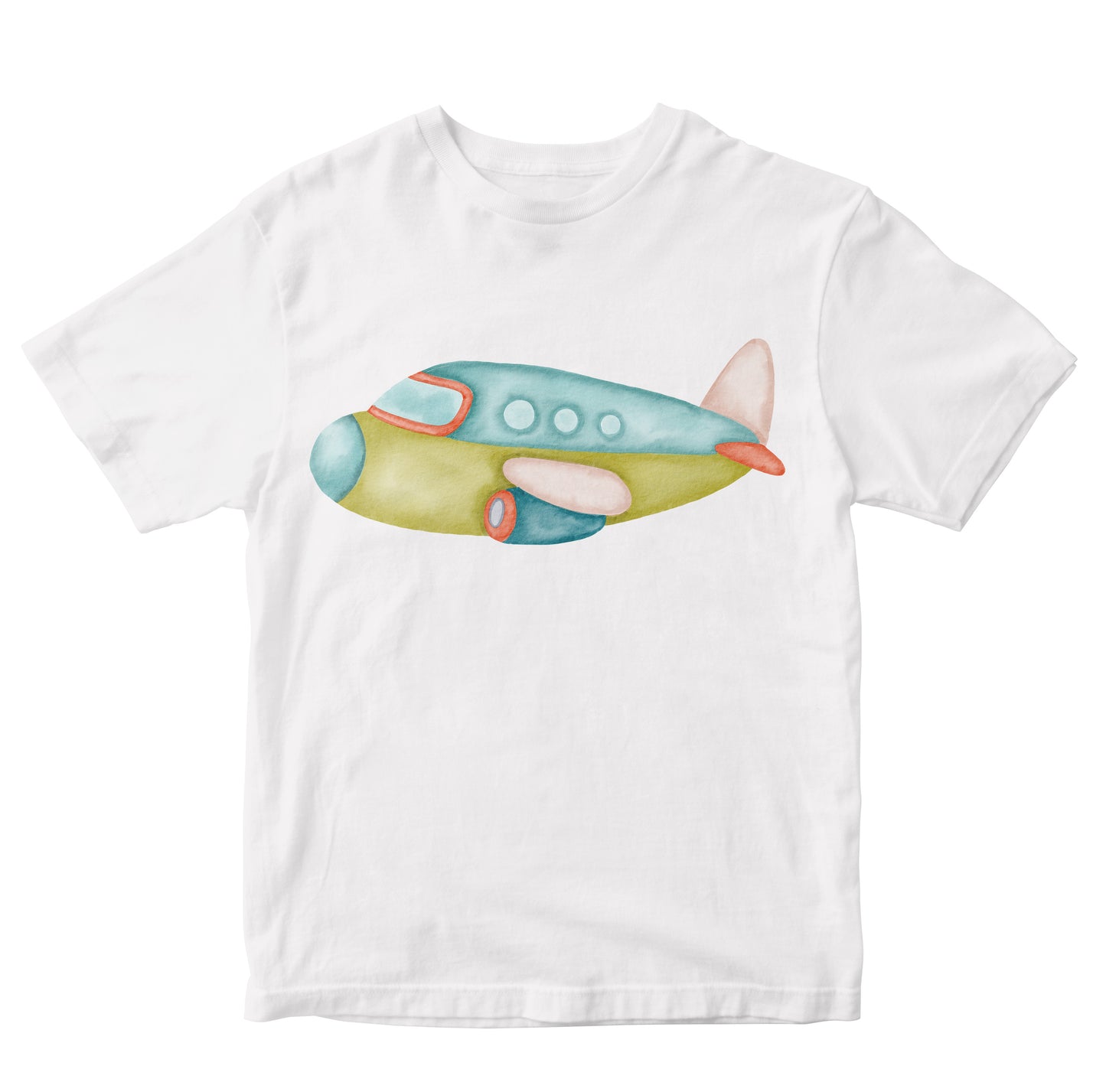 Cute Airplane Watercolol Illustration Toddler