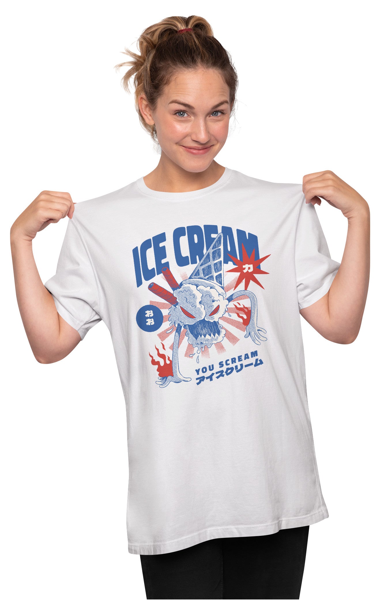 Ice Cream Kaiju Food Monster Oversized Unisex T-shirt