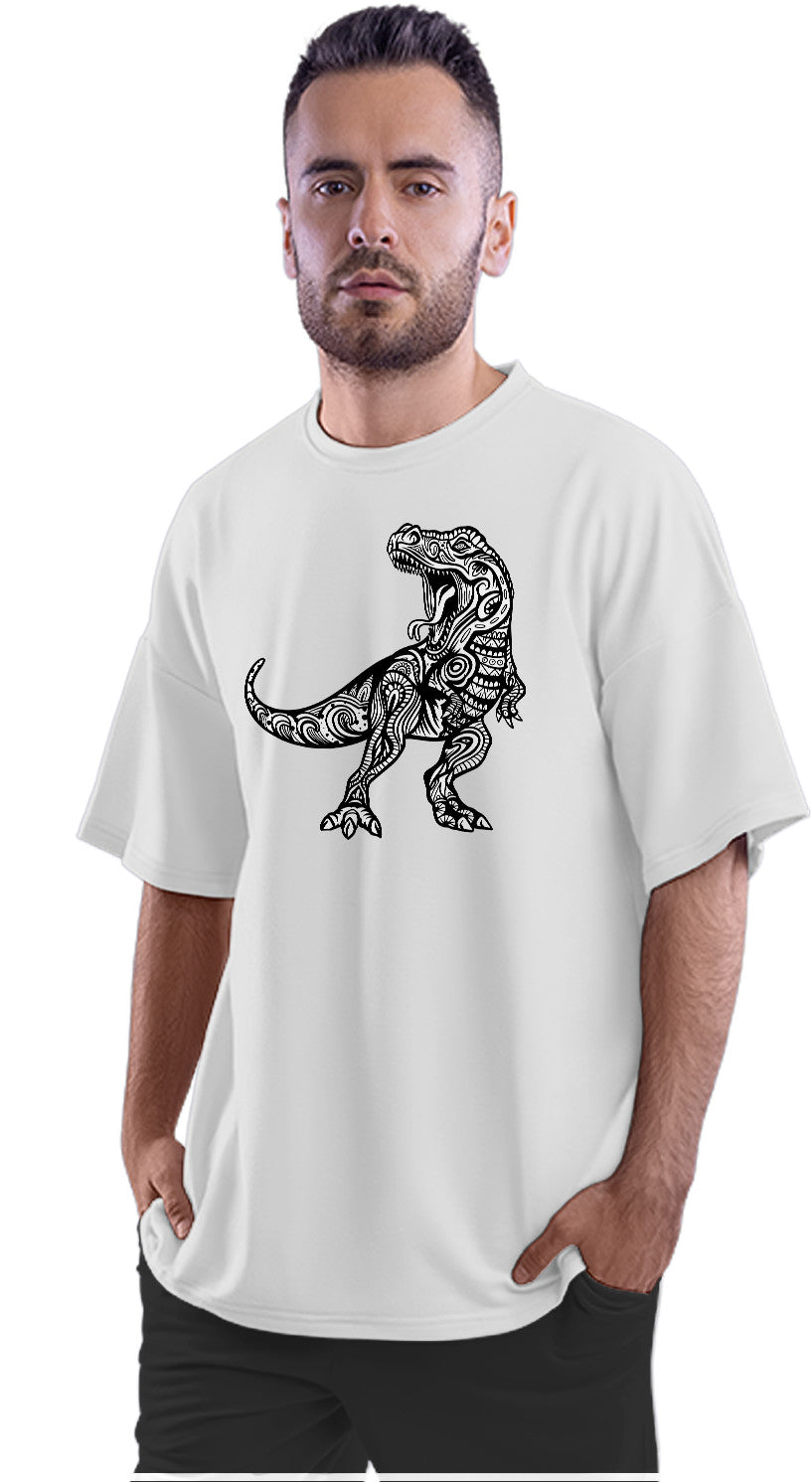 T-Rex Mandala Oversized Unisex T-shirt