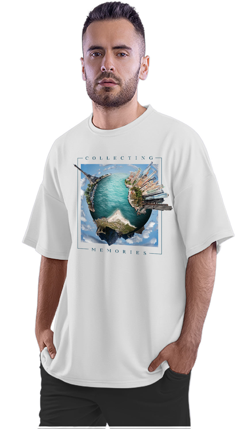 Wanderlust - Fish Eye - Planet Earth Oversized Unisex T-shirt