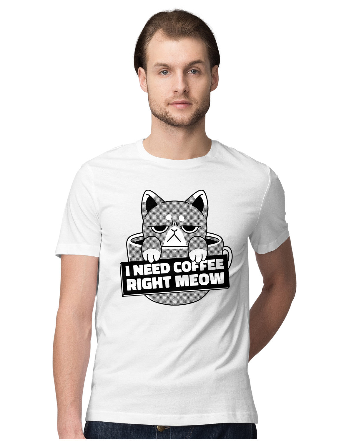 I Need Coffee Right Meow - Funny Cat