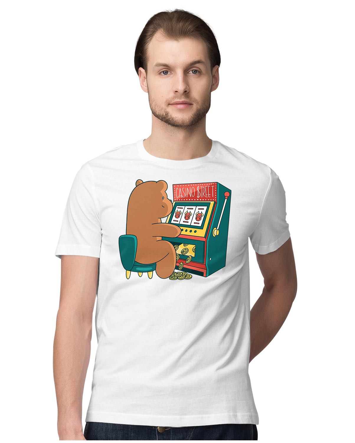 Funny Bear With Casino Sloth Machine