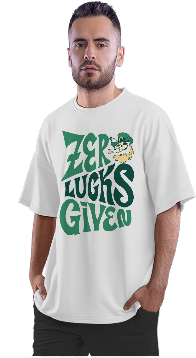 Zero Lucks Given - St. Patrick's Day Oversized Unisex T-shirt