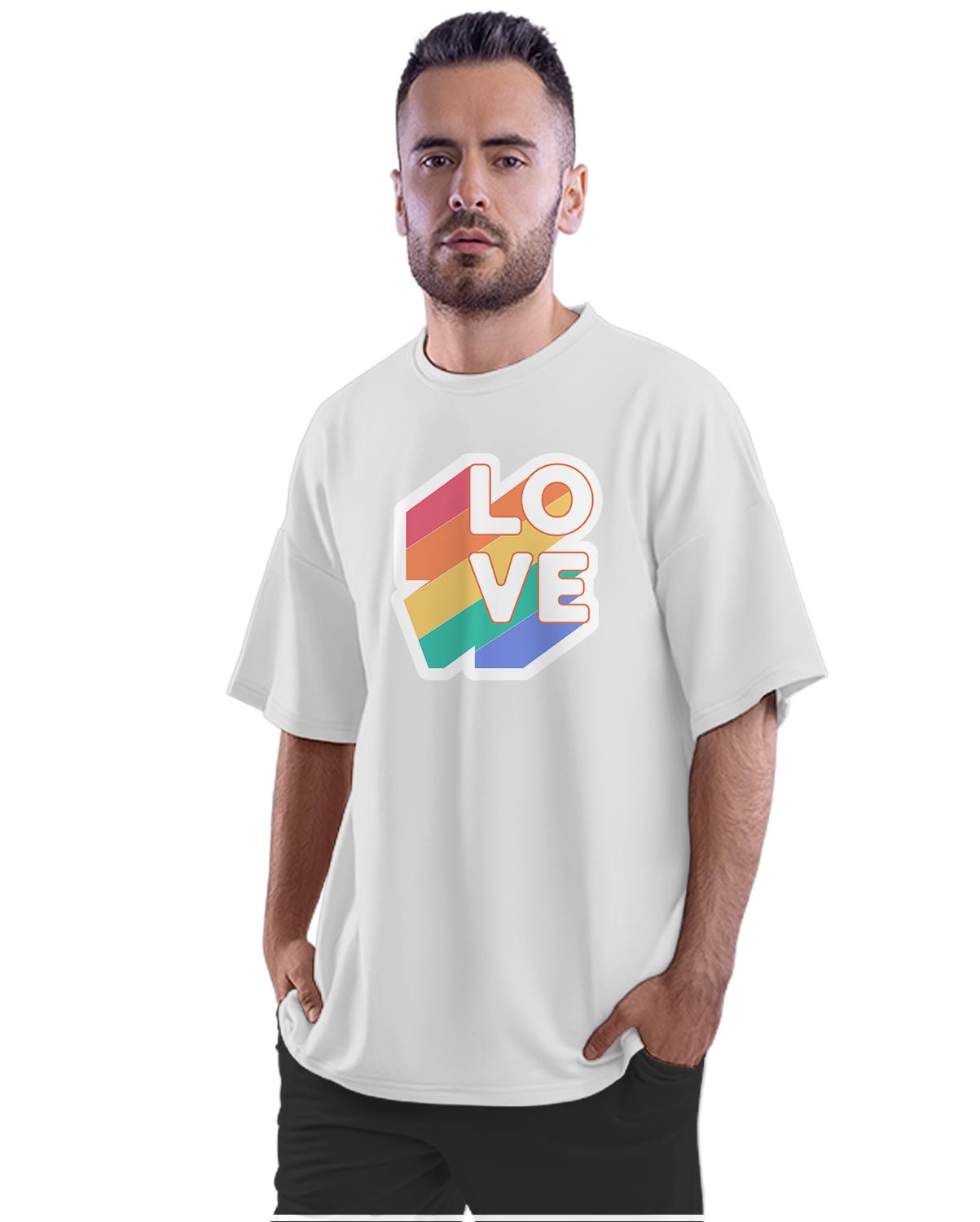 Love - Rainbow Oversized Unisex T-shirt