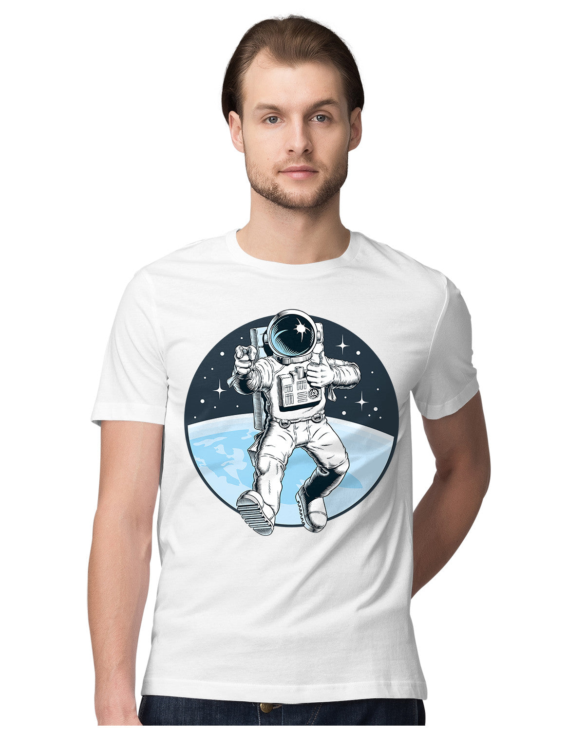Cool Astronaut Thumbs Up & Pointing Gesture