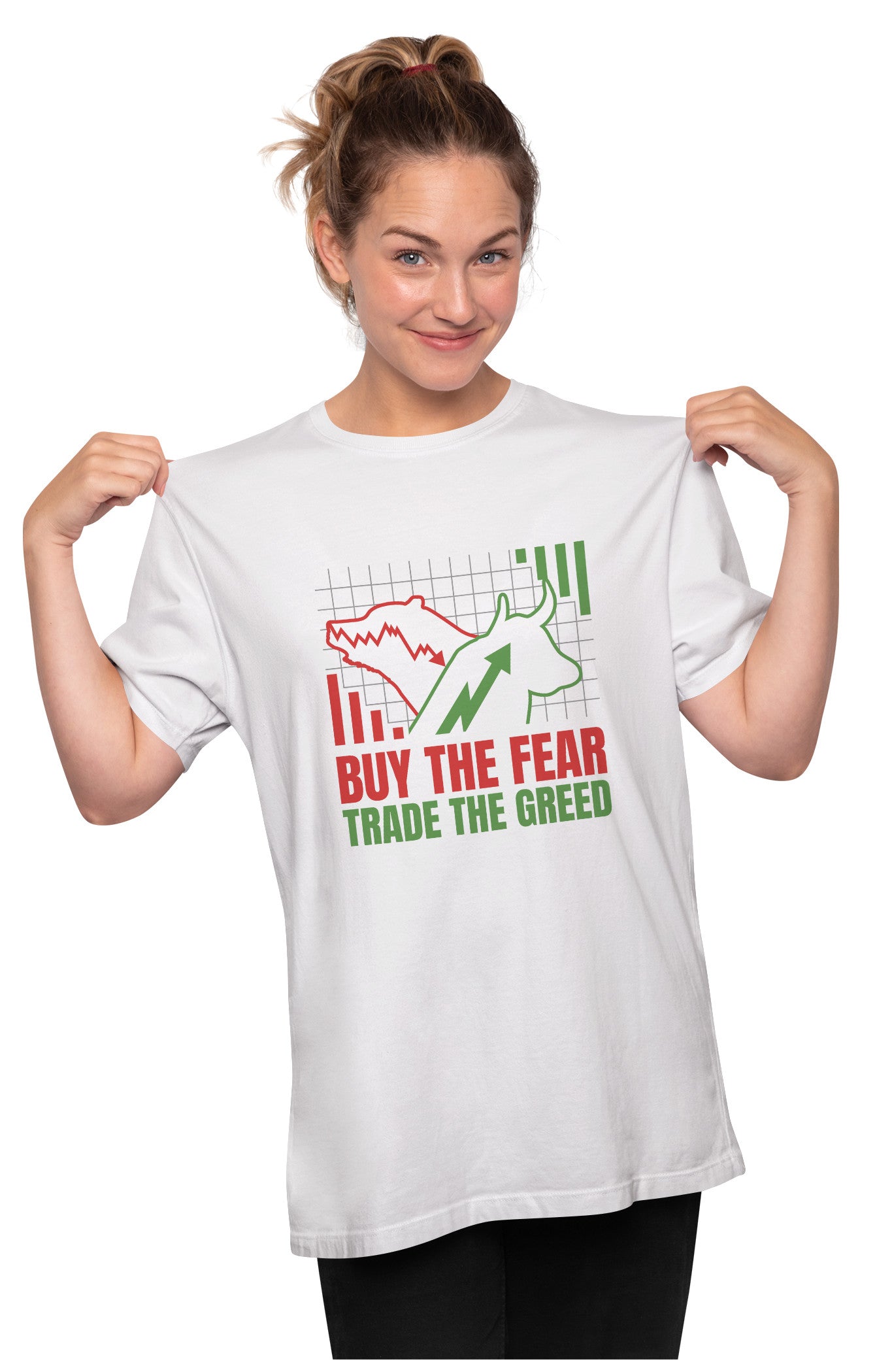 Buy The Fear Trade The Greed - Stock Market Oversized Unisex T-shirts
