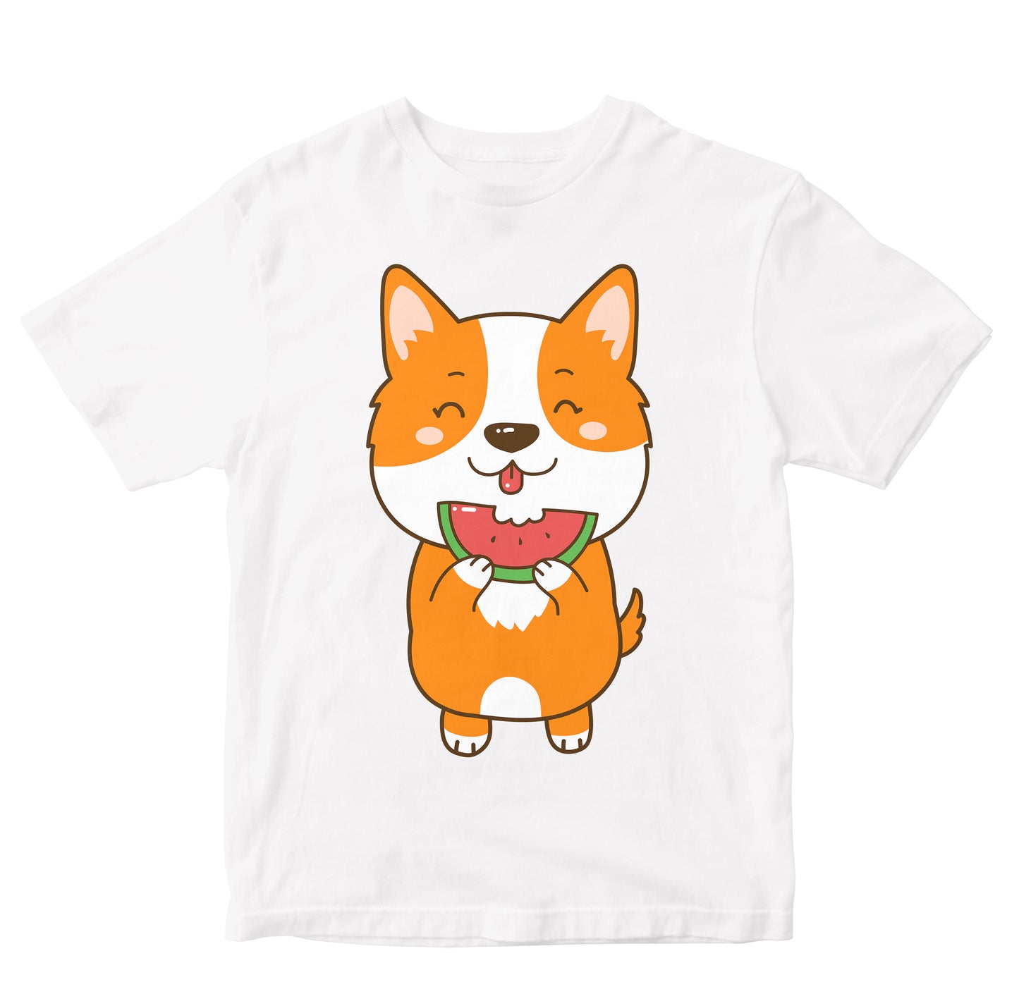 Cute Summer Corgi Eating Watermelon Toddler