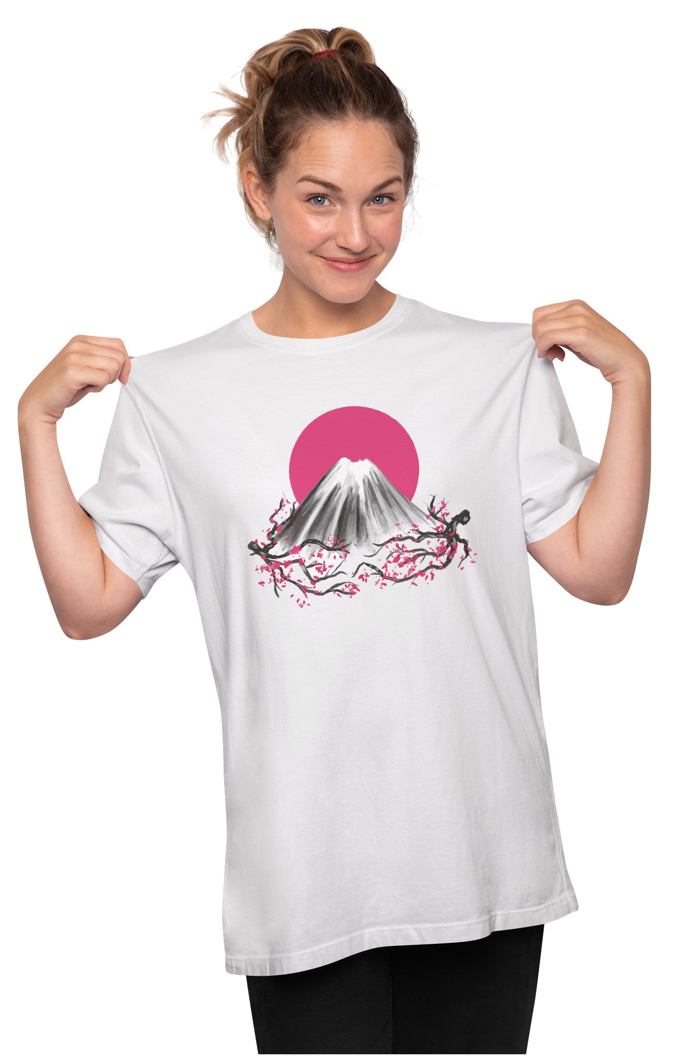 Mount Fuji Illustration Oversized Unisex T-shirt