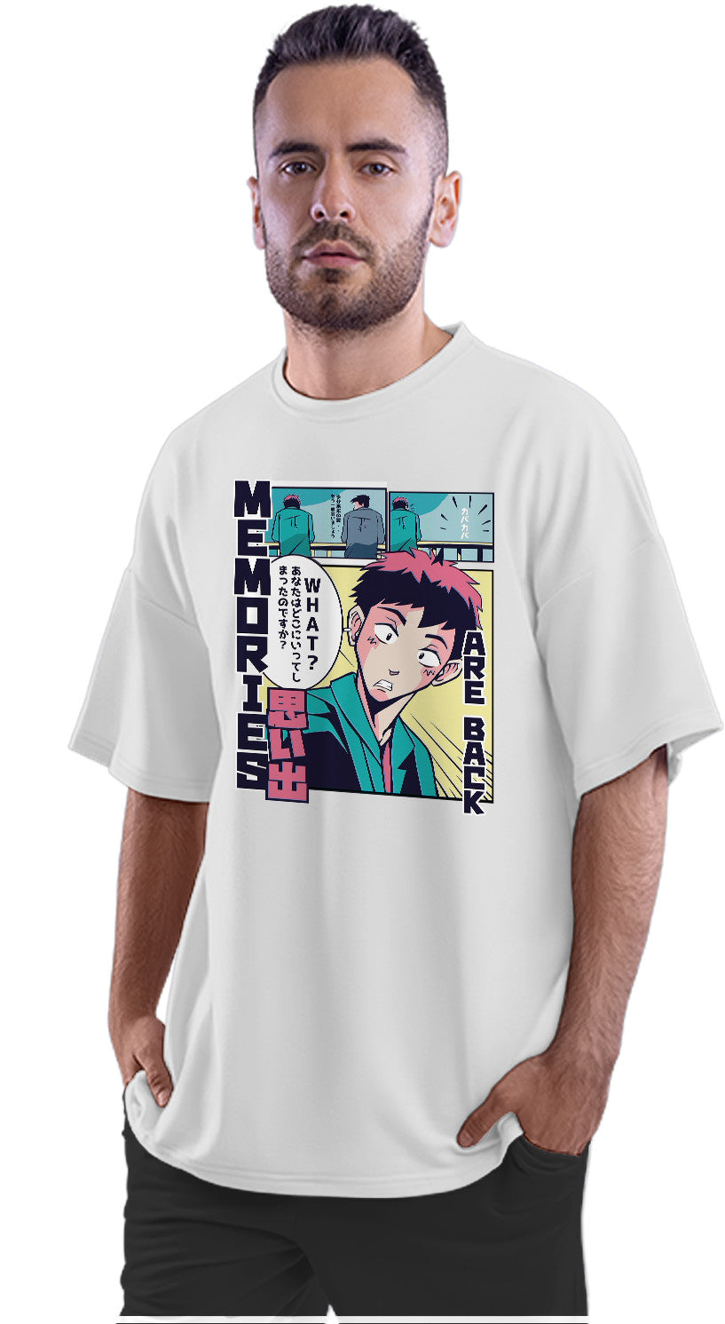 Memories Anime Manga Vaporwave Oversized Unisex T-shirt
