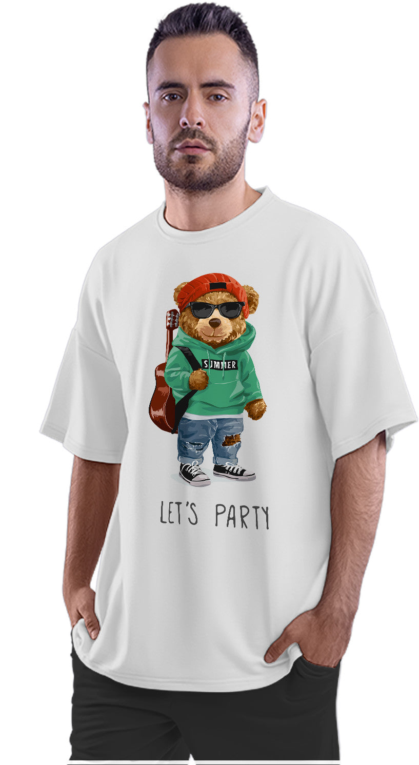 Let's Party - Teddy Bear Oversized Unisex T-shirt