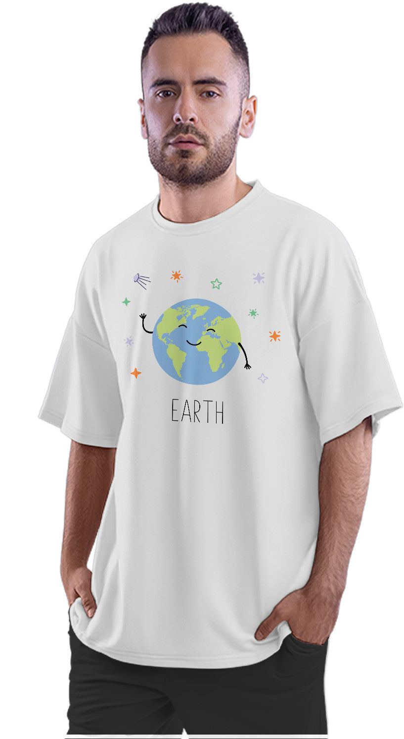 Happy Earth Oversized Unisex T-shirt
