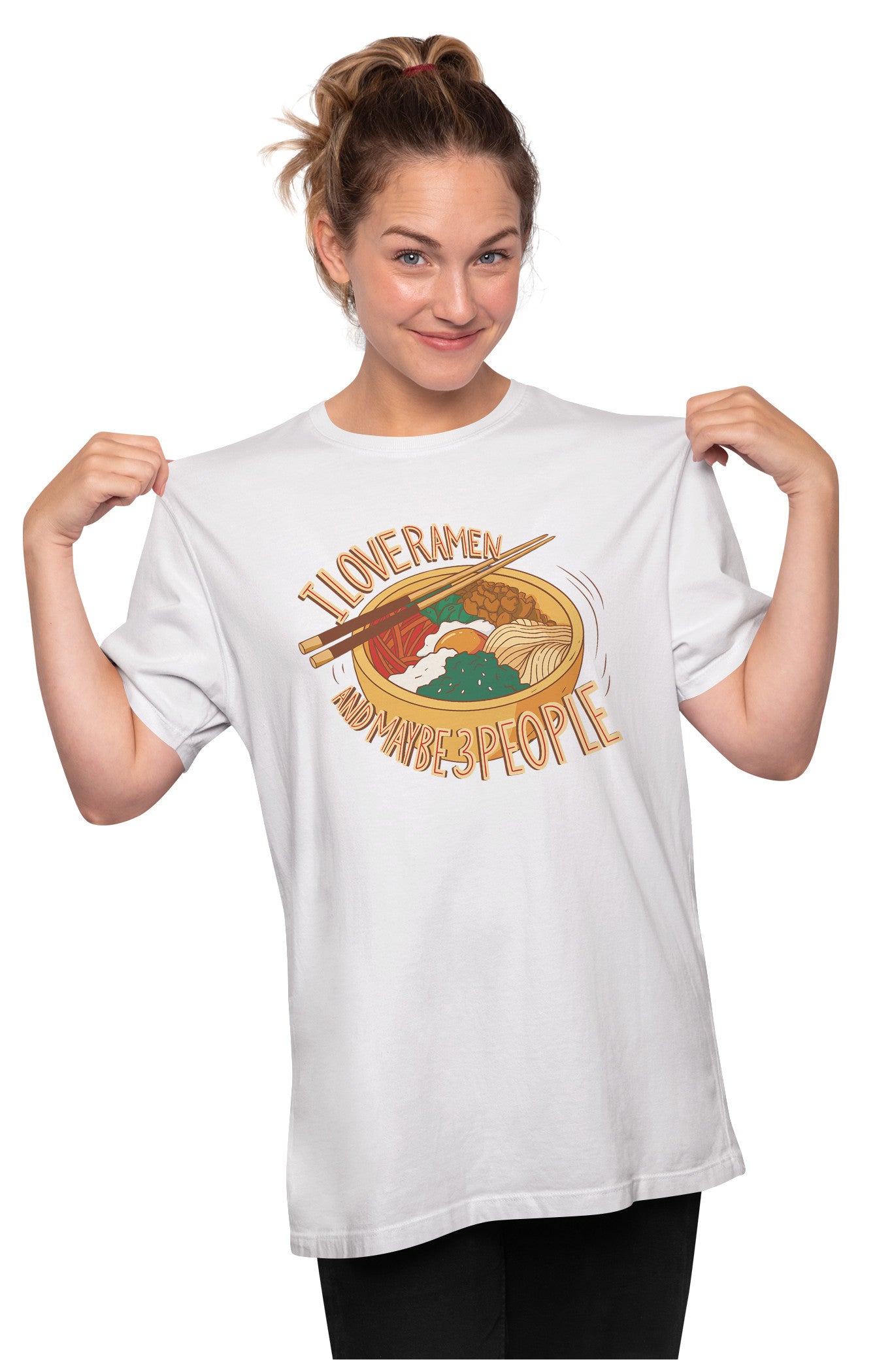 Love Ramen & Maybe Three People Oversized Unisex T-shirt