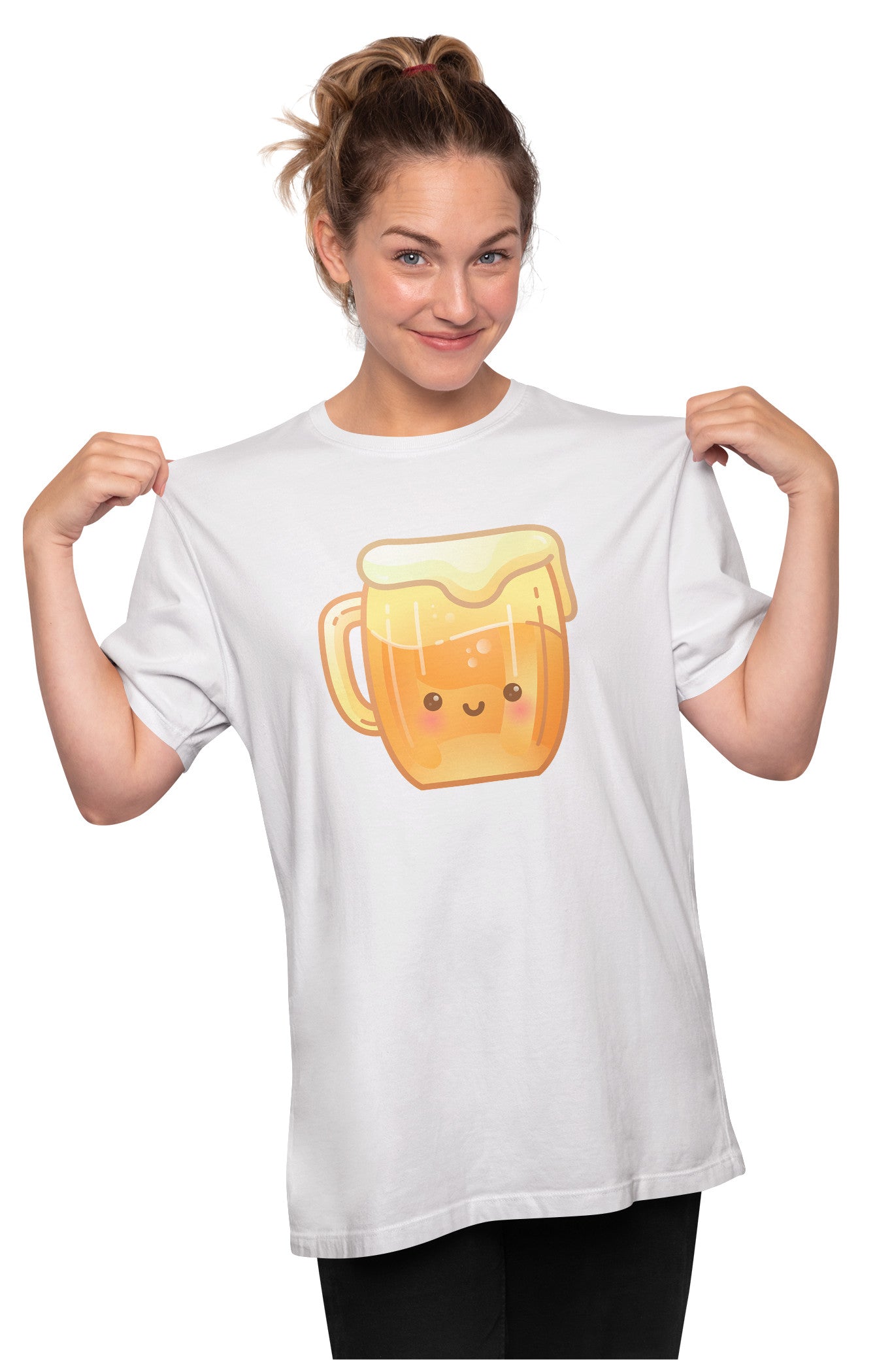 Happy Beer Mug Oversized Unisex T-shirt