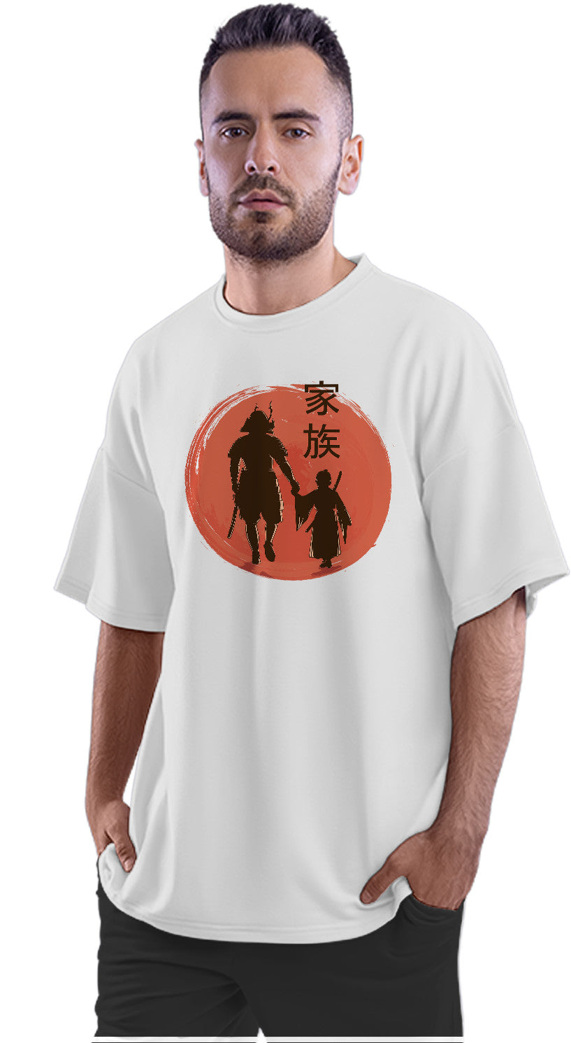 Samurai Father And Son Oversized Unisex T-shirt