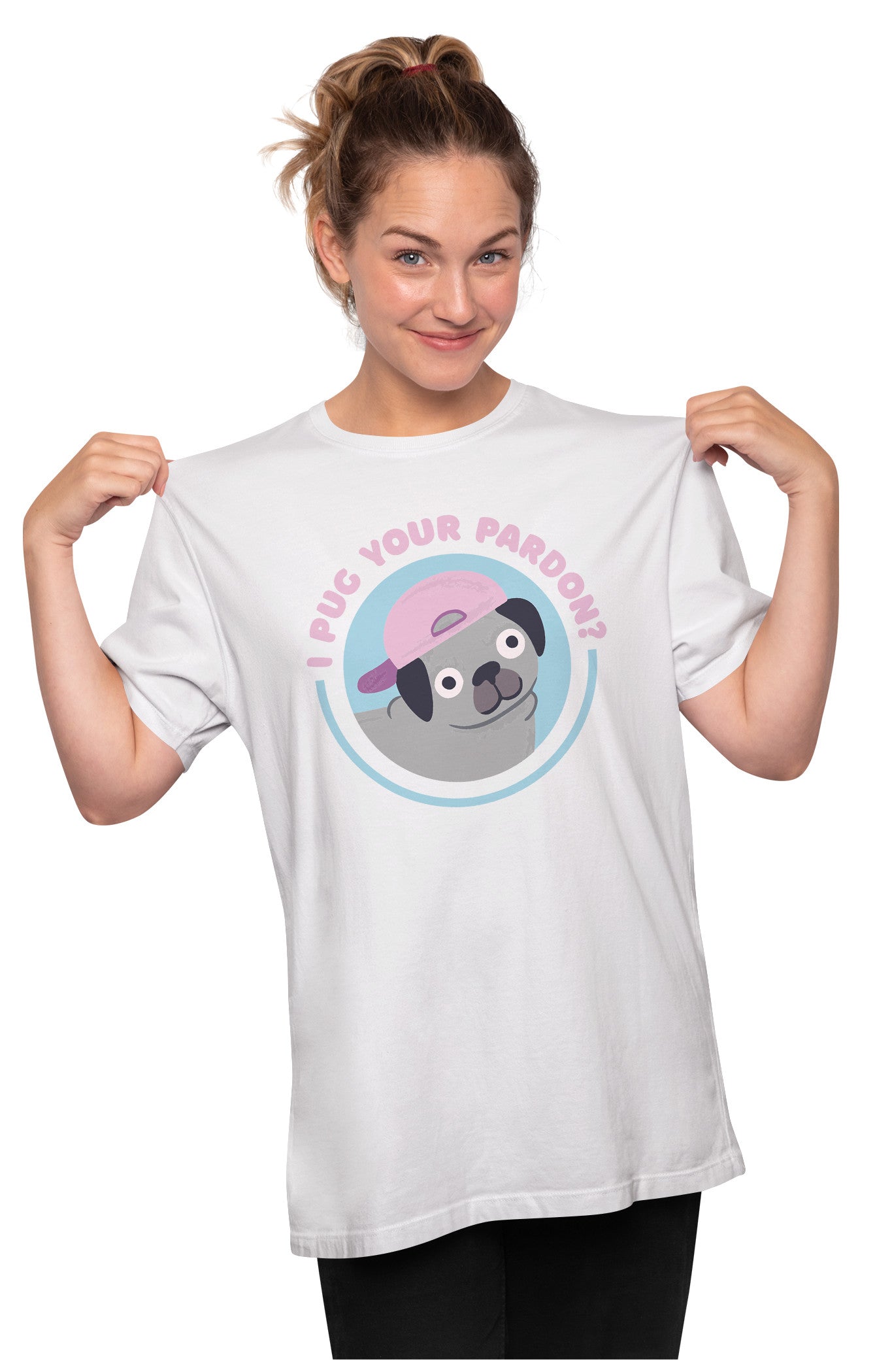 I Pug Your Pardon - Funny Word Play Dog Oversized Unisex T-shirt
