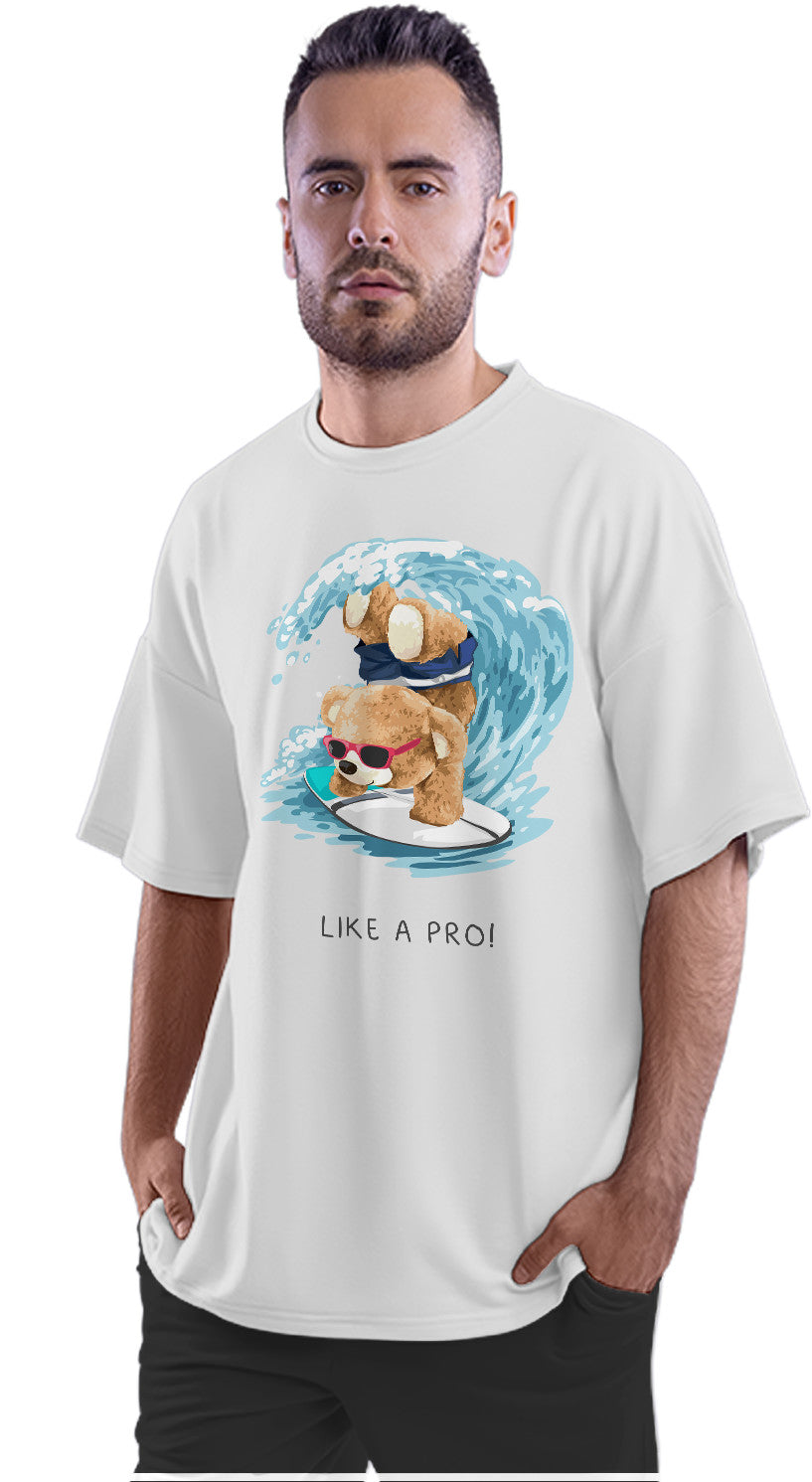 Teddy Bear Surfer Oversized Unisex T-shirt