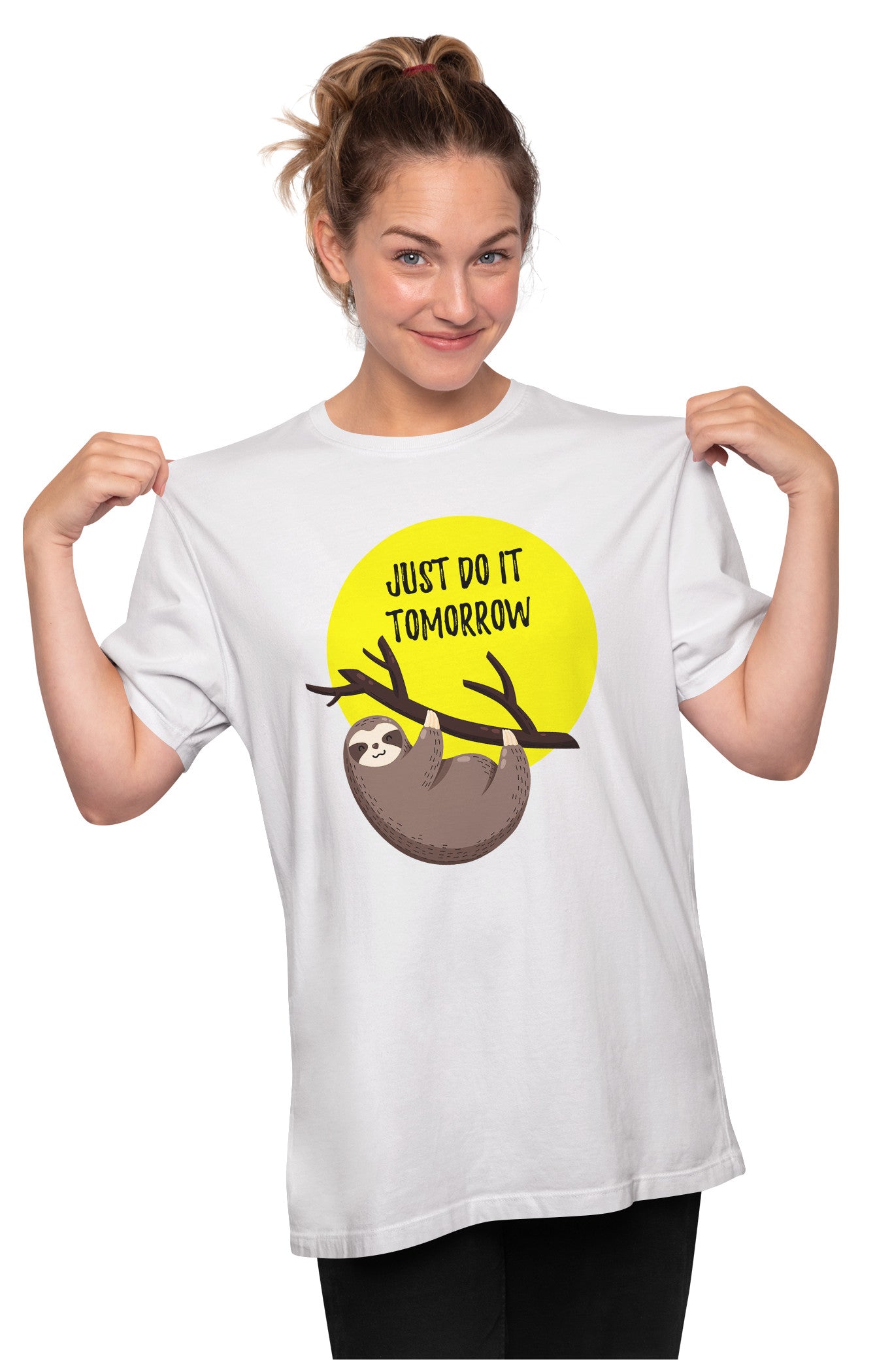 Just Do It Tomorrow - Funny Sloth Oversized Unisex T-shirt