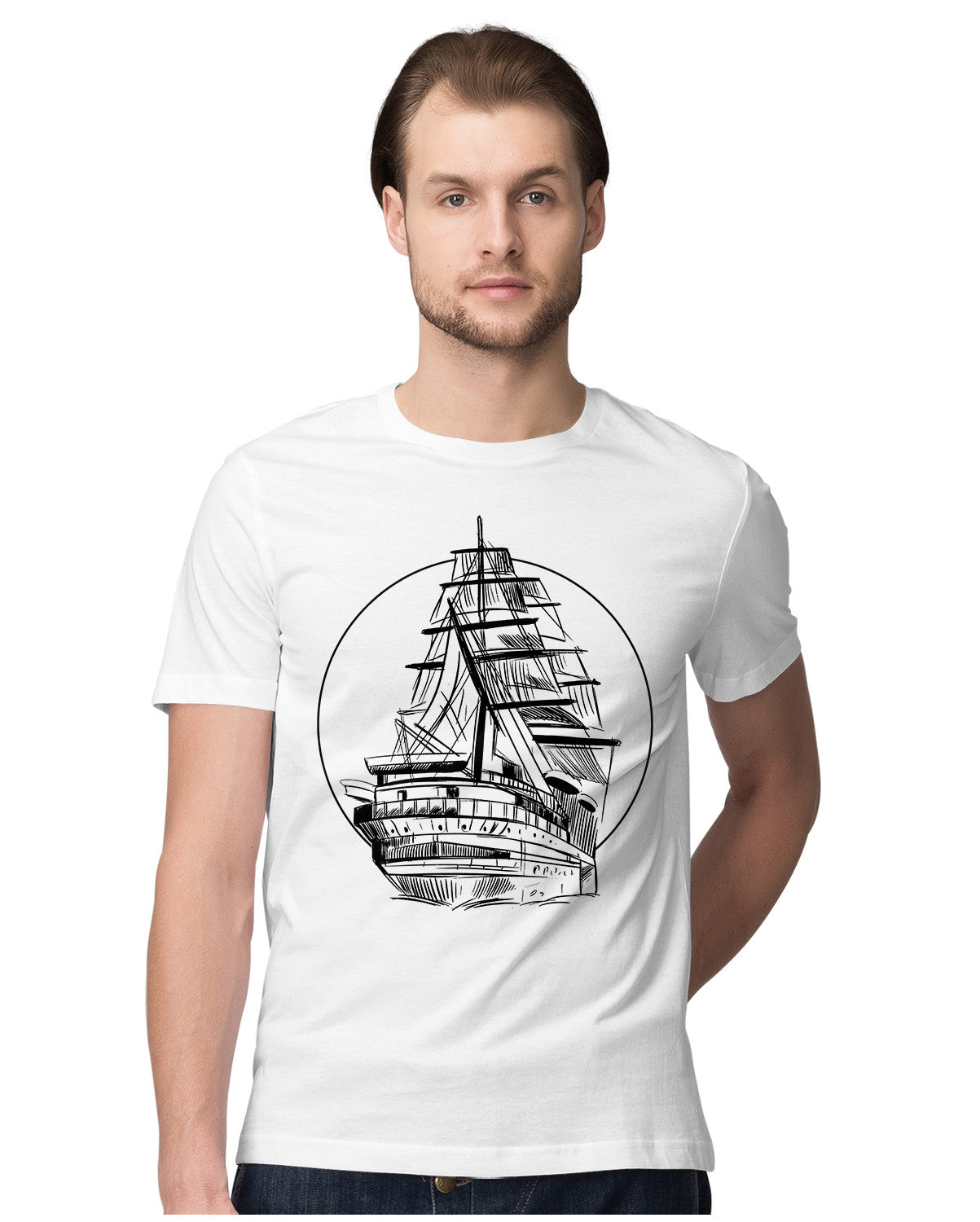 Vintage Ship Hand Drawn Illustration