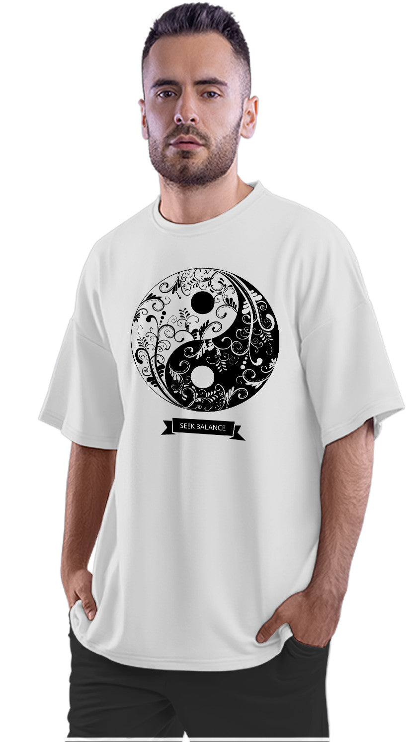 Yin Yang Mandala Oversized Unisex T-shirt