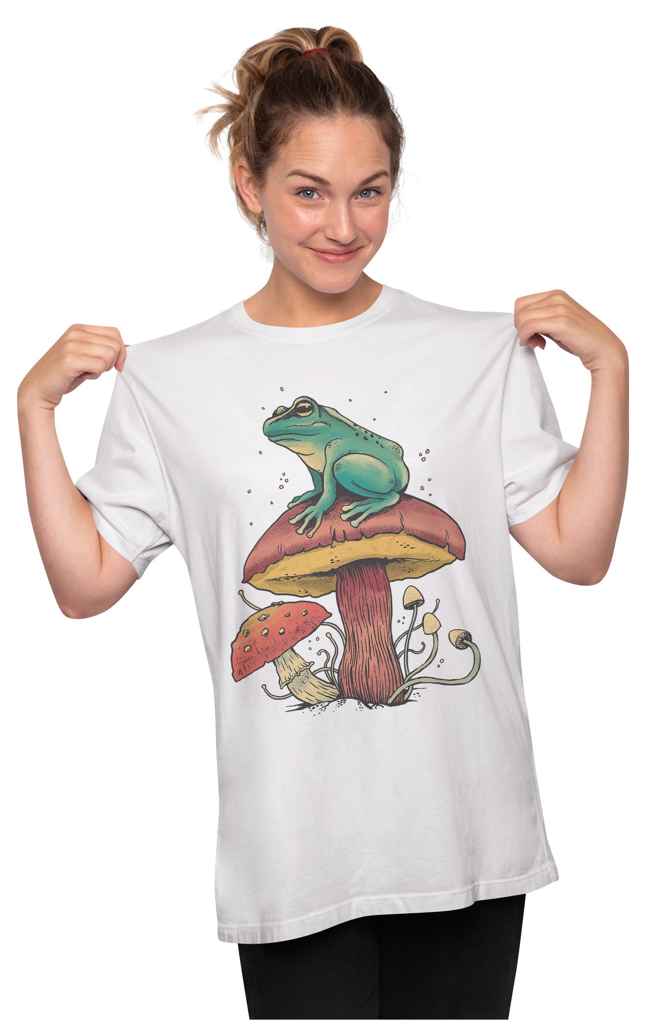 Frog Over Mushroom Oversized Unisex T-shirt