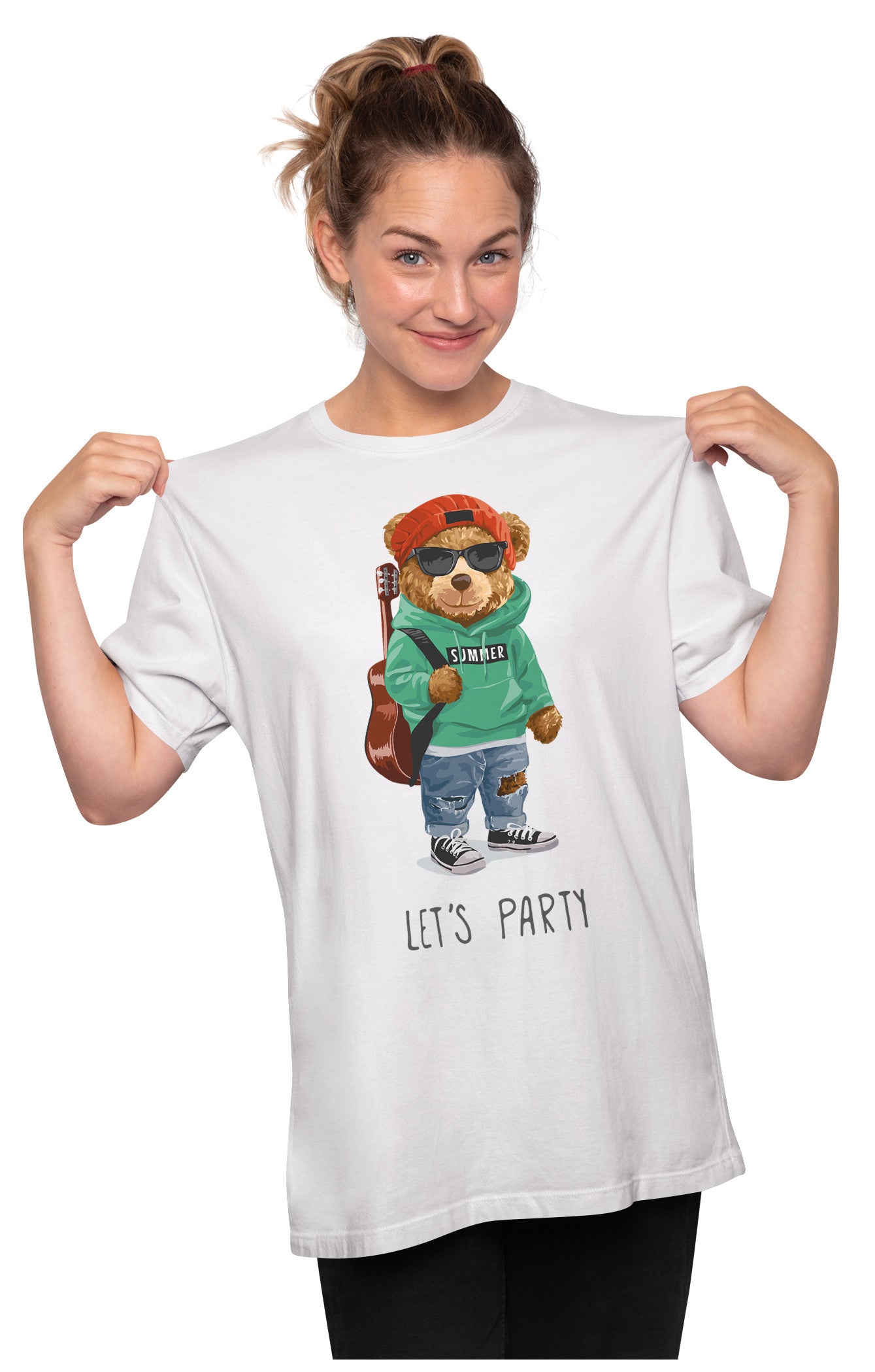 Let's Party - Teddy Bear Oversized Unisex T-shirt