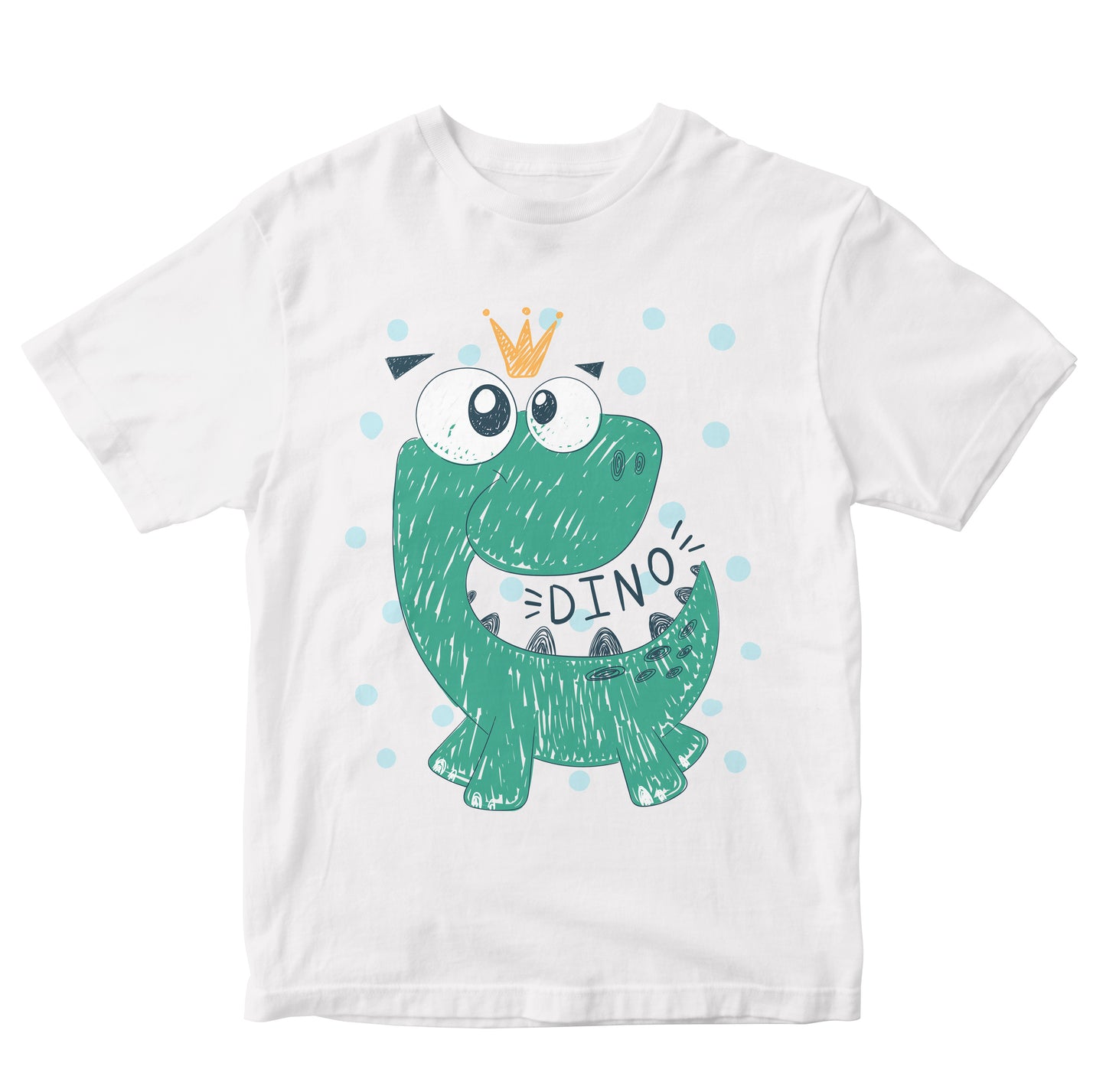 Cute Little Dino With Crown Kids