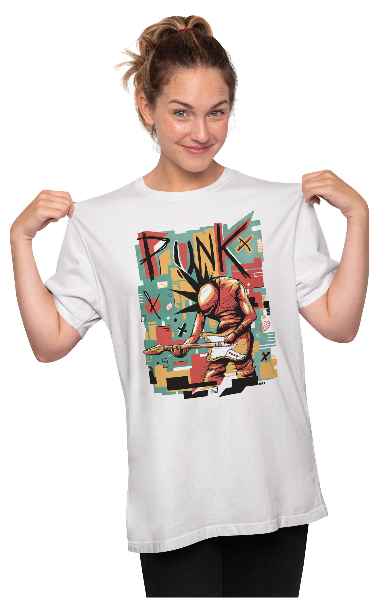 Punk Musician Abstract Art Oversized Unisex T-shirt