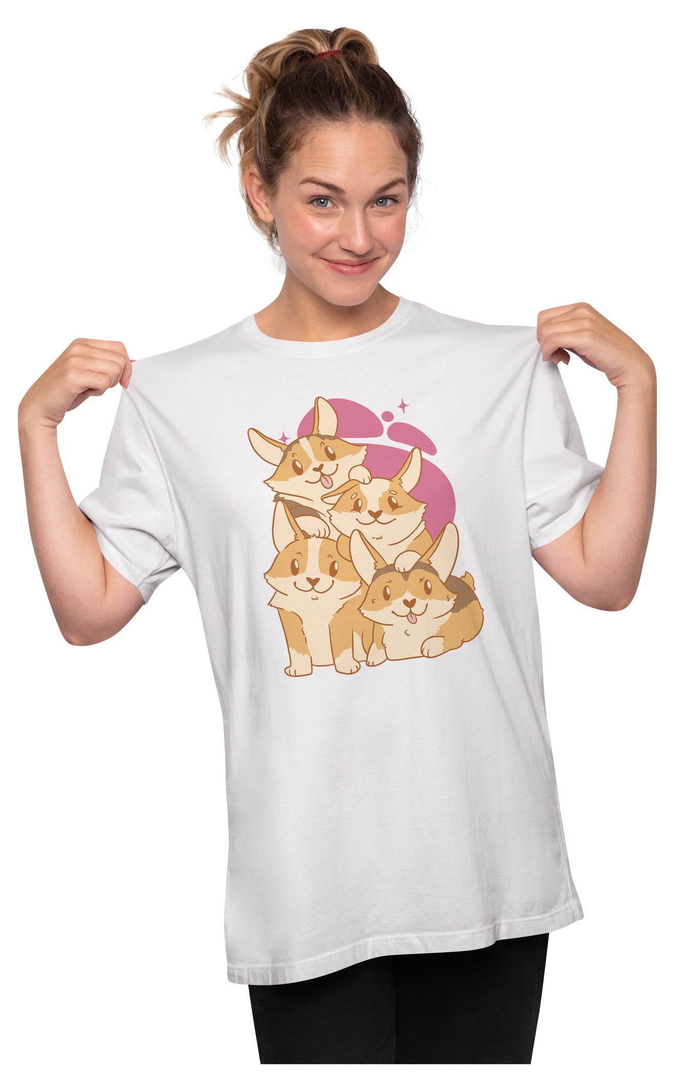 A Pile Of Cute Corgis - Corgi Oversized Unisex T-shirt