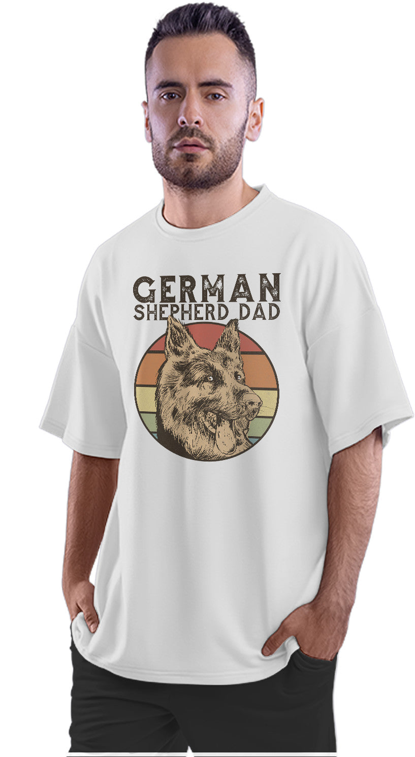 German Shepherd Dad Oversized Unisex T-shirt