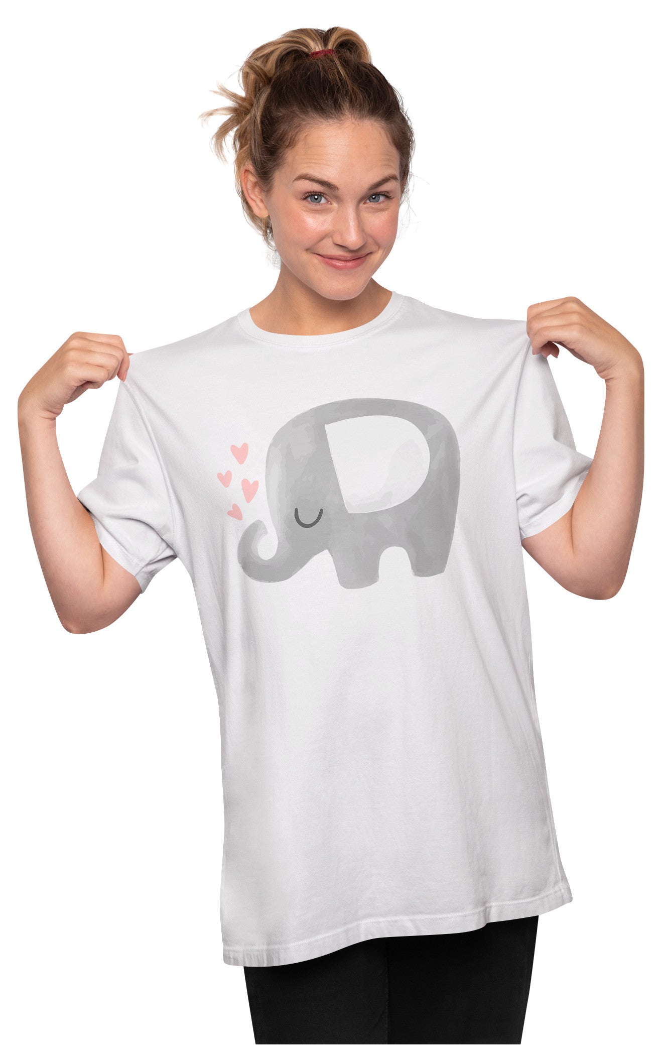 Adorable Elephant In Water Colour Oversized Unisex T-shirt
