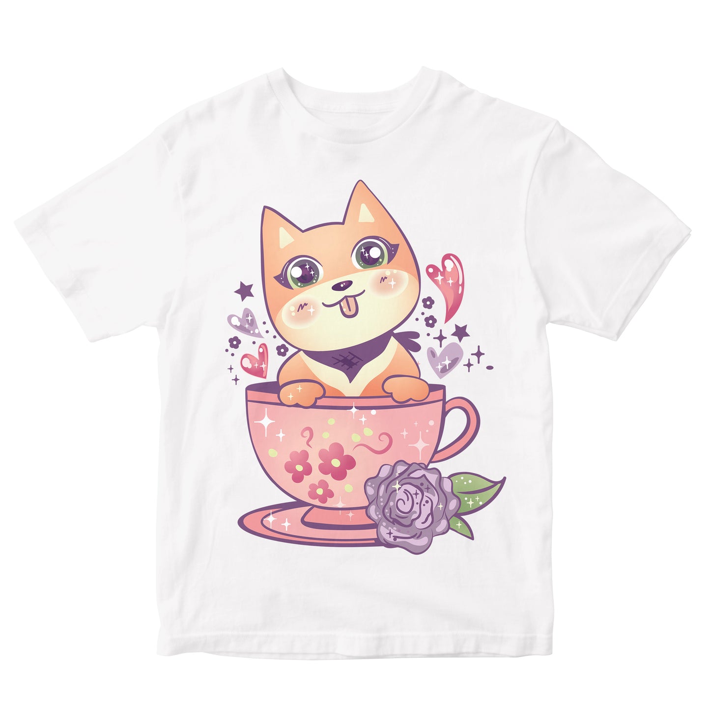 Cute Pup In Cup - Kawaii Dog In Cup Kids