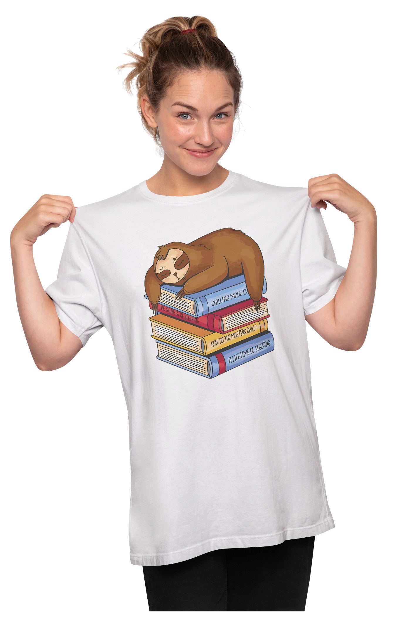 A Sloth That Loves To Read Oversized Unisex T-shirt
