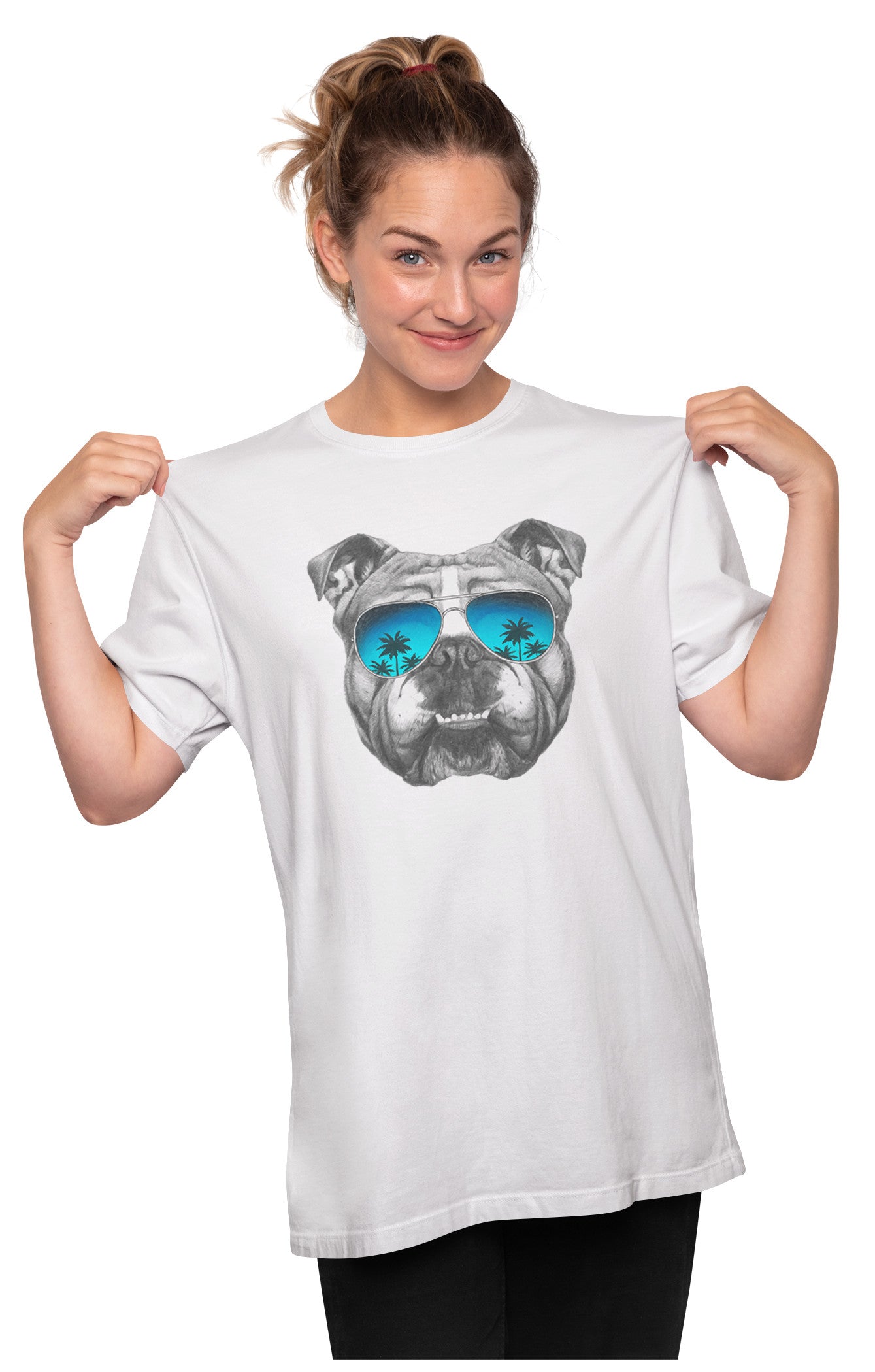 Chill Boxer With Sunglasses - Pit Bull Terrier Oversized Unisex T-shirt