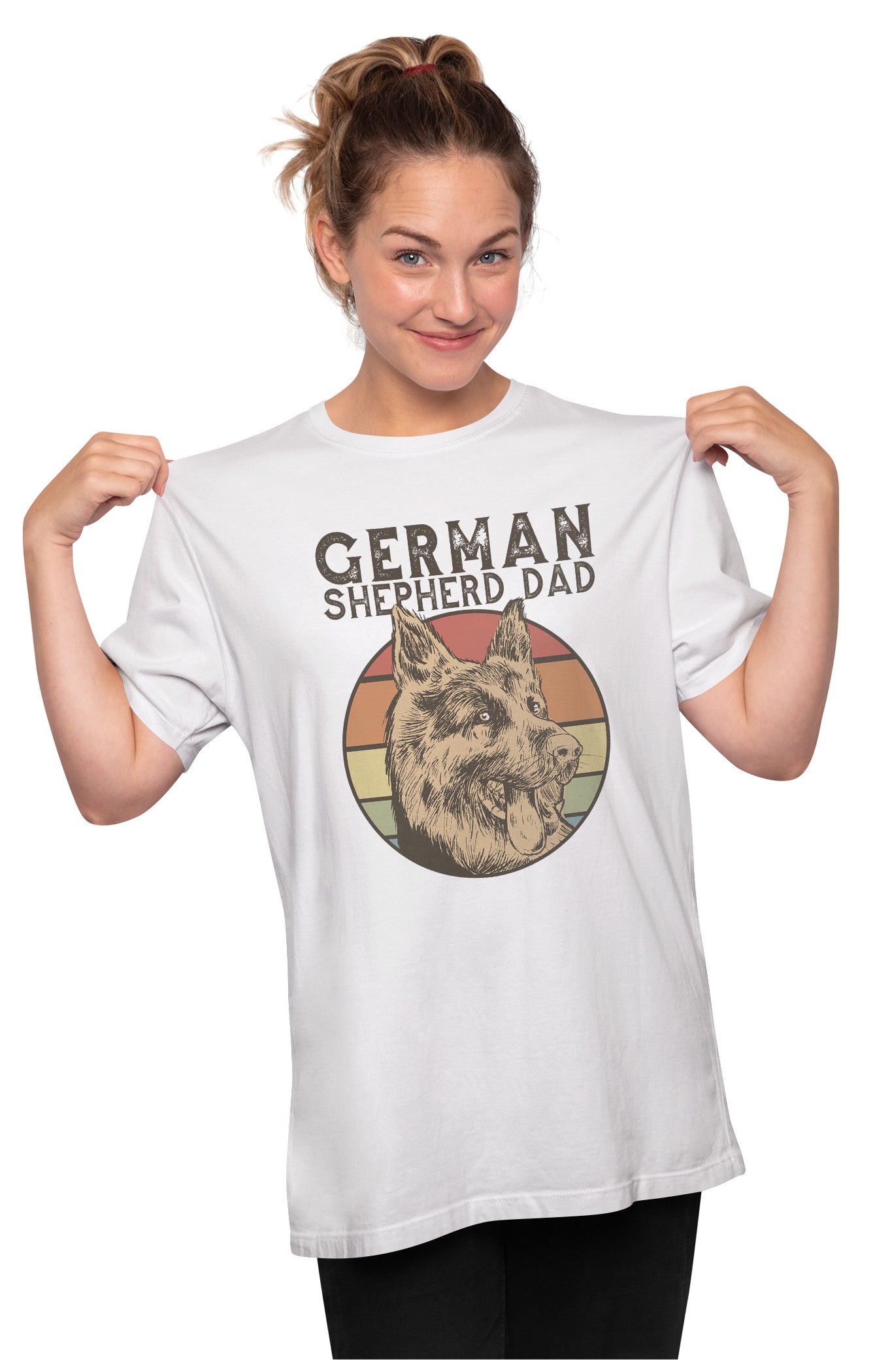 German Shepherd Dad Oversized Unisex T-shirt
