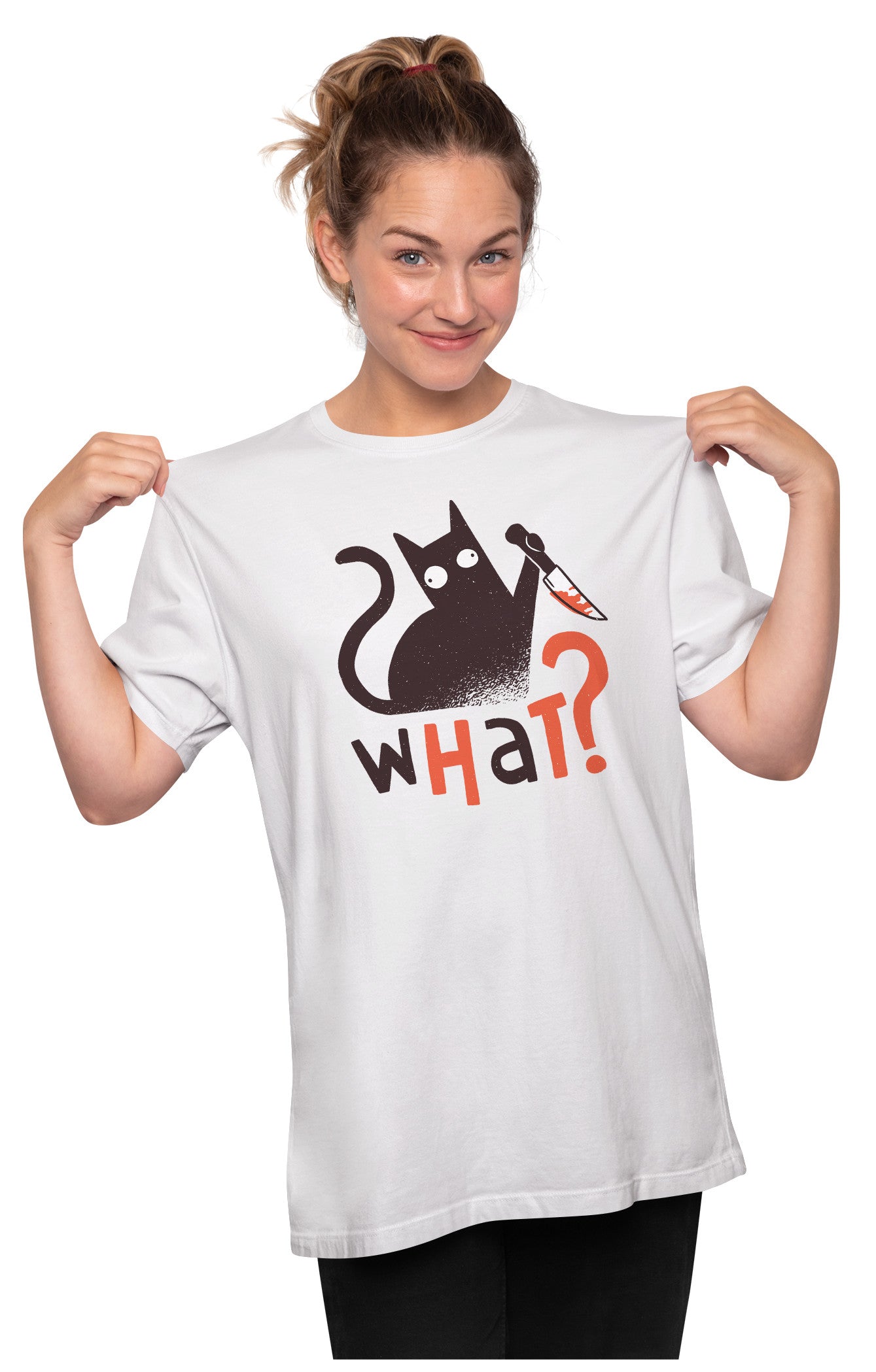 What - Psycho Cat Oversized Unisex T-shirt