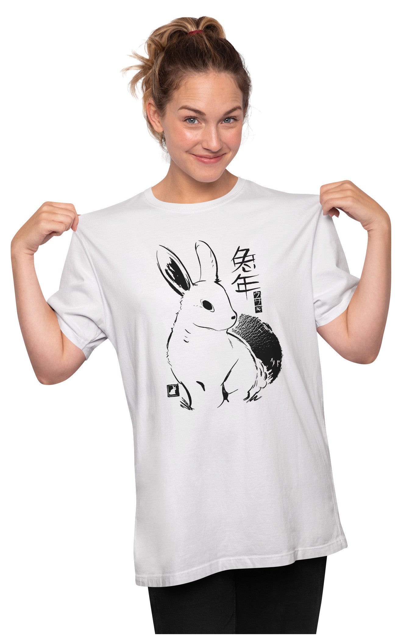 Year Of The Rabbit Artwork Oversized Unisex T-shirt
