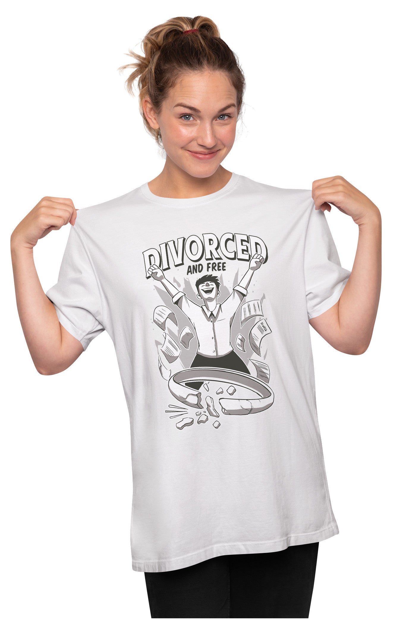 Divorced & Free - Funny Oversized Unisex T-shirt
