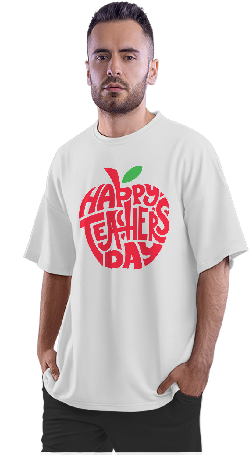 Happy Teacher's Day - Apple Oversized Unisex T-shirt